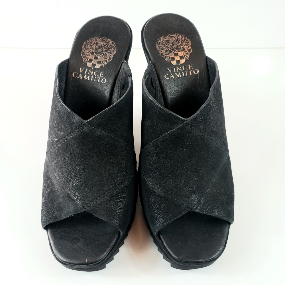 Vince Camuto suede platform slide sandals size 7